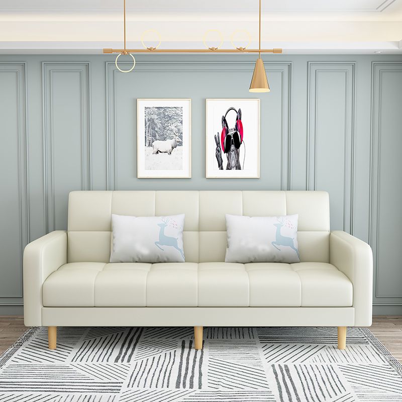 Fabric Square Arm Sectional Sofa 31.5"High Modern Tufted Split-Back Sofa with Storage