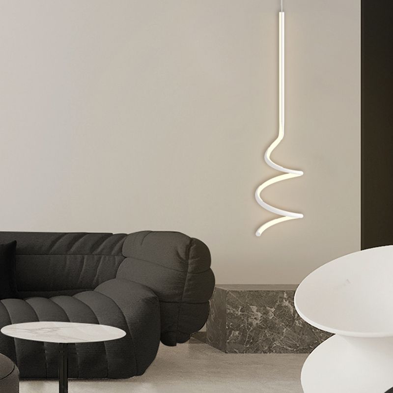 Zeitgenössischer Stil linearer Form Pendelleuchte Leuchte Metall 1 Lichthängerlampe