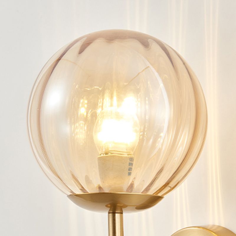 Modern Style Ball Wall Mounted Lamps Glass 1 Light Wall Sconces