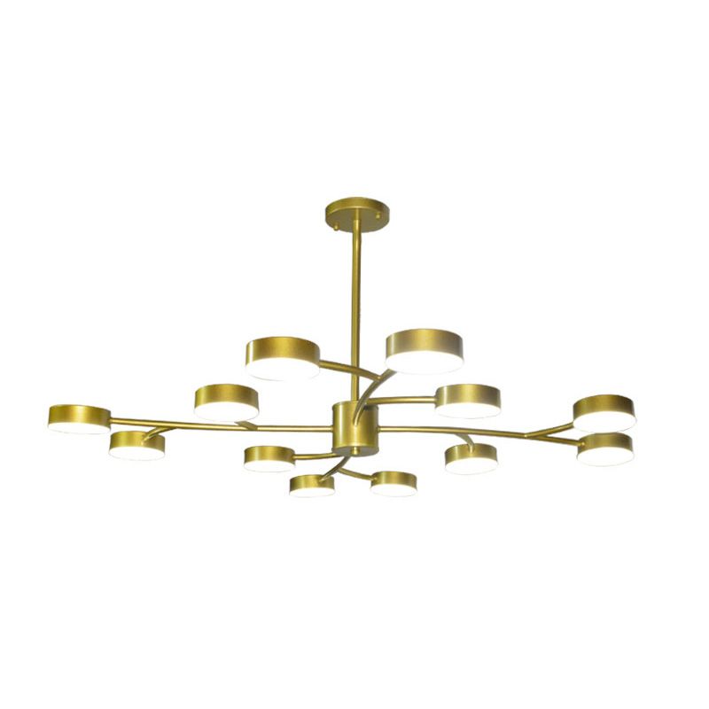 Cilindros de araña colgante de forma de cilindro Fixes de luz colgante de metal contemporáneo