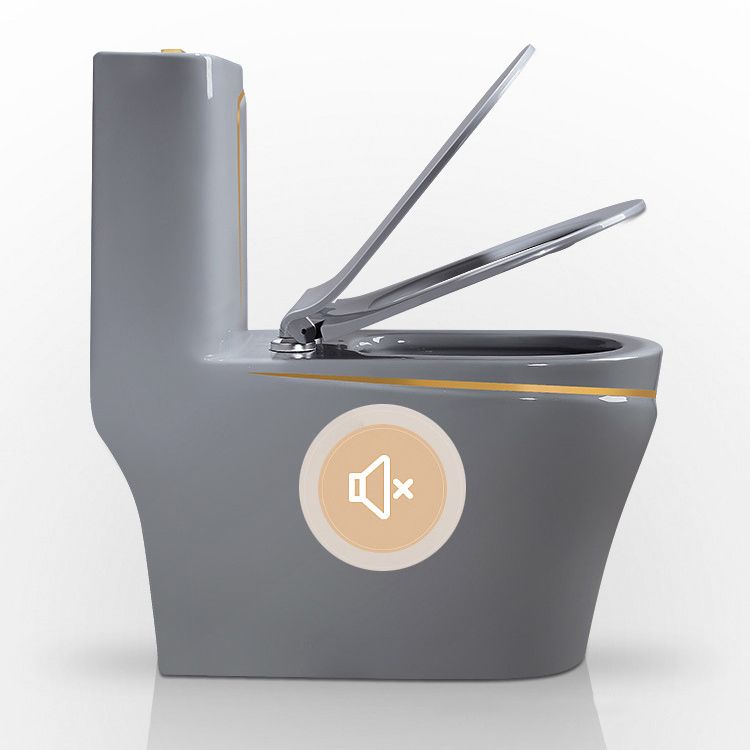 Modern Flush Toilet Ceramic Elong One-Piece Toilet with Slow Close Seat