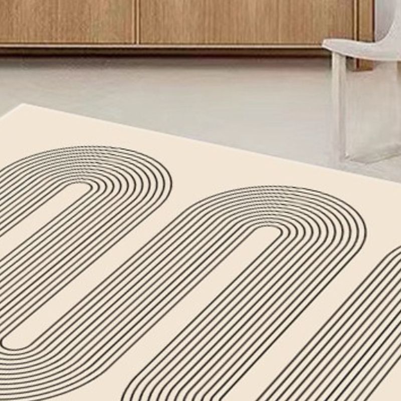 Modern Yellow Rug Polyester Circle Rug Tear Resistant Rug for Living Room