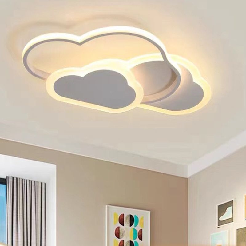 Cloud Flush Mount Light Fixtures 1 Light Acrylic Contemporary Ceiling Lights Flush Mount