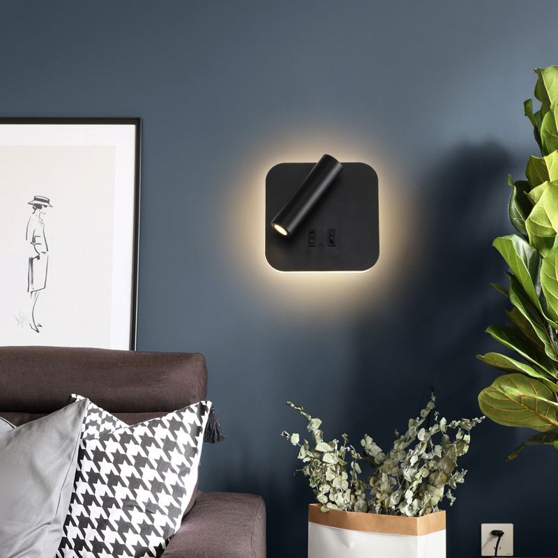 Eigentijdse metalen wand sconce led wand gemonteerd licht voor studieruimte bed