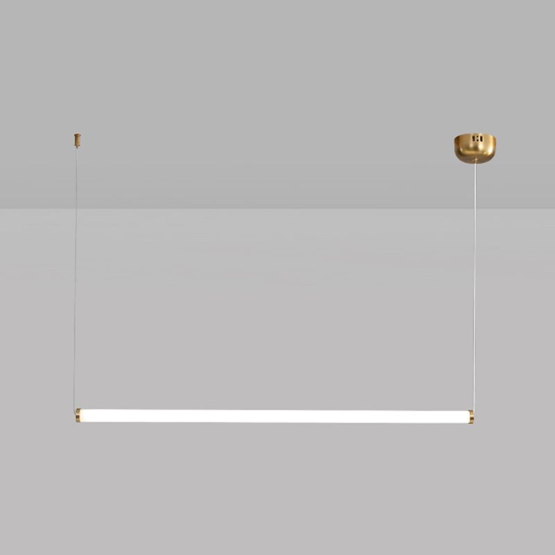 Linear LED Chandelier in Contemporary Simplicity Metal Pendant Light for Kitchen