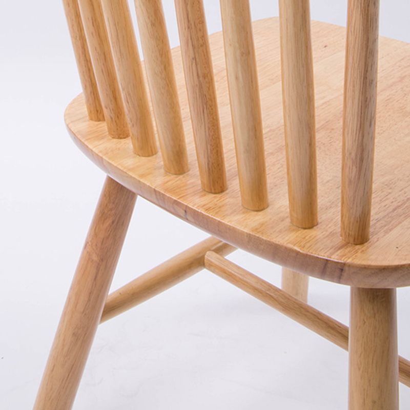 Contemporary Solid Wood Armless Chair Windsor Side Chair for Dining Room