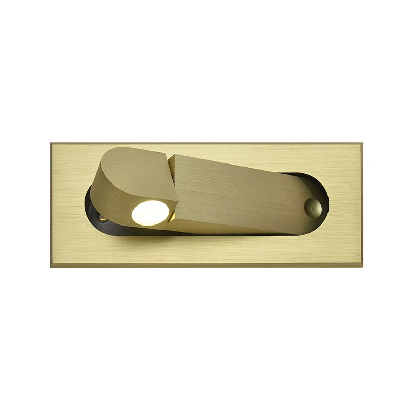 Modernism Single Wall Mounted Sconce Metal Wall Light with Hole 3'