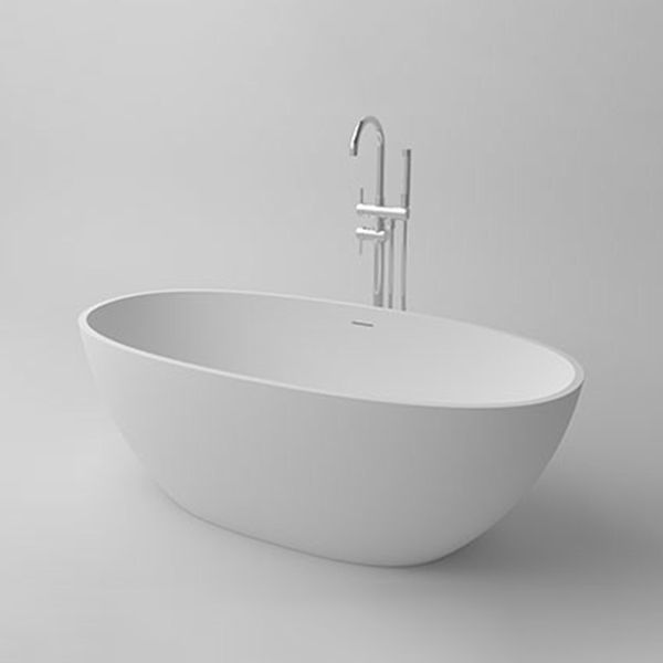 Modern Stone Oval Bathtub Antique Finish Freestanding Bath Tub