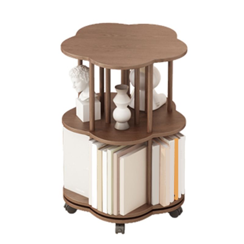 Contemporary Wooden Bookcase Vertical Open Back Bookshelf for Home Office