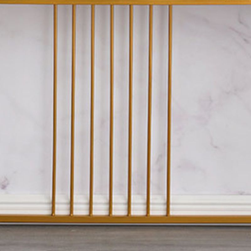 Glam Console Accent Table Antique Finish Sofa Console Table in Marble