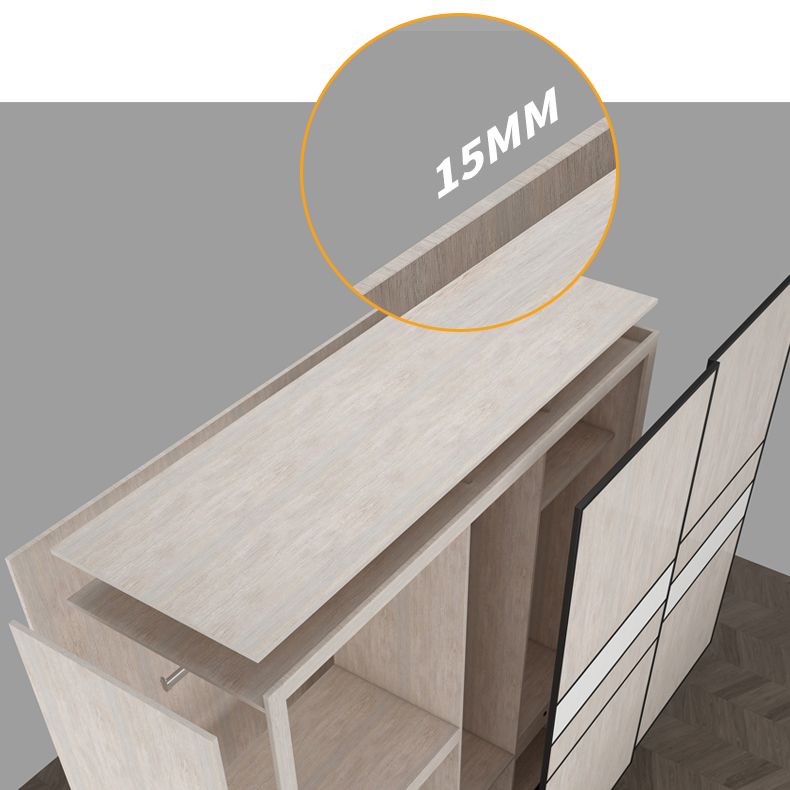 Modern Sliding Wardrobe Closet With Drawer Wooden Wardrobe Armoire