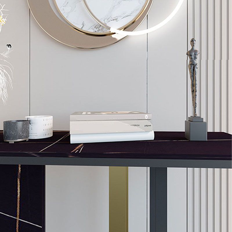Modern Stone Console Table 14" W Stain Resistant Accent Table for Hall