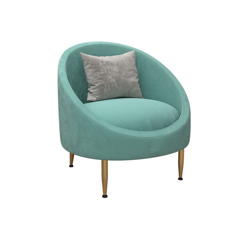 Velvet Slopped Arm Sofa Contemporary with Sewn Pillow Back for Apartment