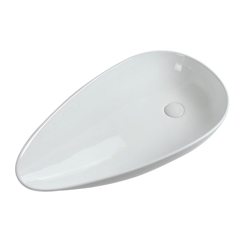 Modern Vessel Sink Specialty Porcelain with Pop-Up Drain Vessel Bathroom Sink