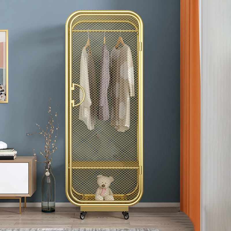 Modern Metal Storage Cabinet for Bedroom Matte Finish Cabinet