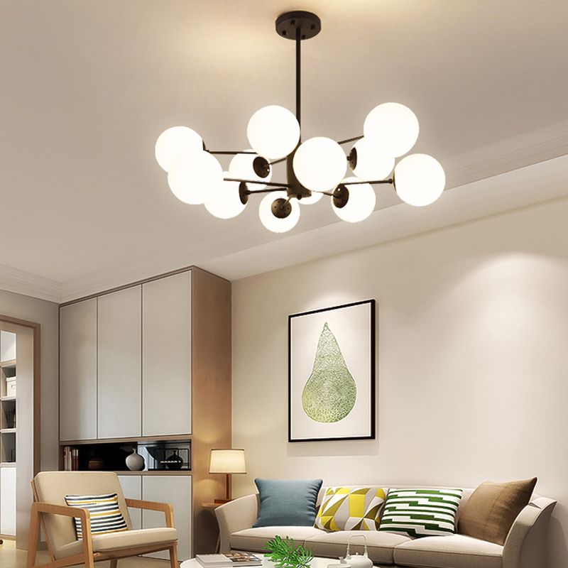 Contemporary Style Spherical Shape Chandelier Lights Glass Chandelier Lighting