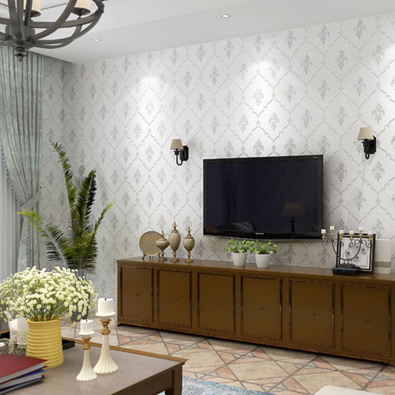 Harlequin and Blossom Wall Covering for Accent Wall in Soft Color, Non-Pasted, 20.5 in x 33 ft