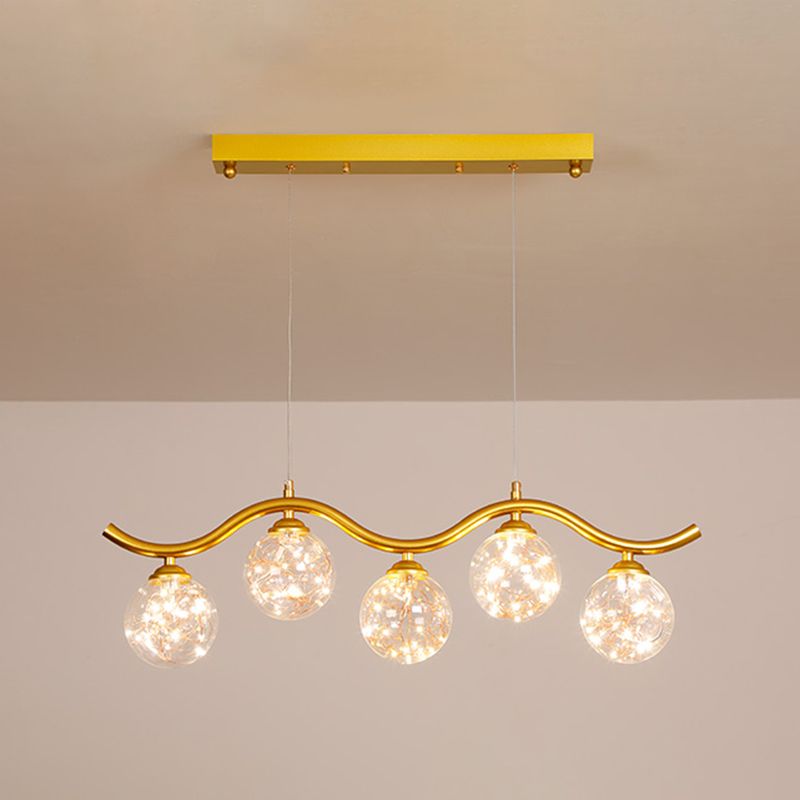 Modern Lighting Chandelier Globe Pendant Light 5 Light Metal Island Lights