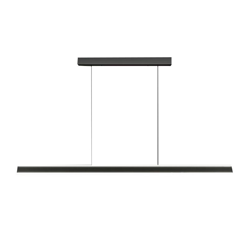 Linear Black Pendant Lighting Modern Metal Island Lighting for Dining Room