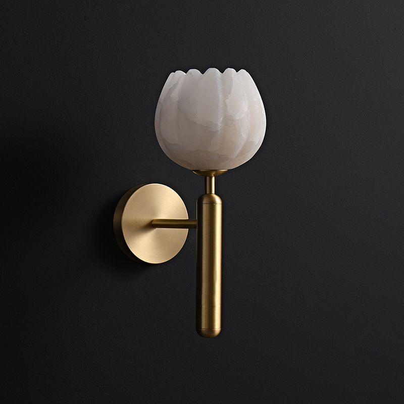 Metal Flower Wall Mounted Lamps Contemporary 1 Light Sconce Light Fixtures