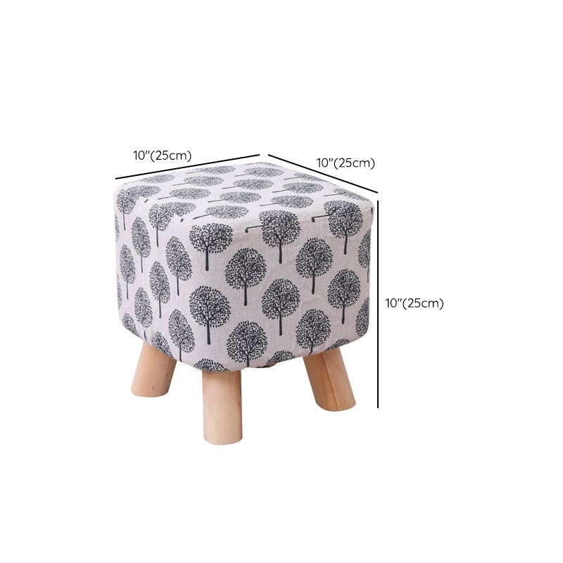 Cotton Standard Stool Modern Style Simple Household Foot Stool