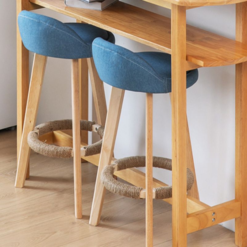 Barhocker mit Holzbeinen im skandinavischen Stil, Thekenhocker für Küchenbar, 1 Stück