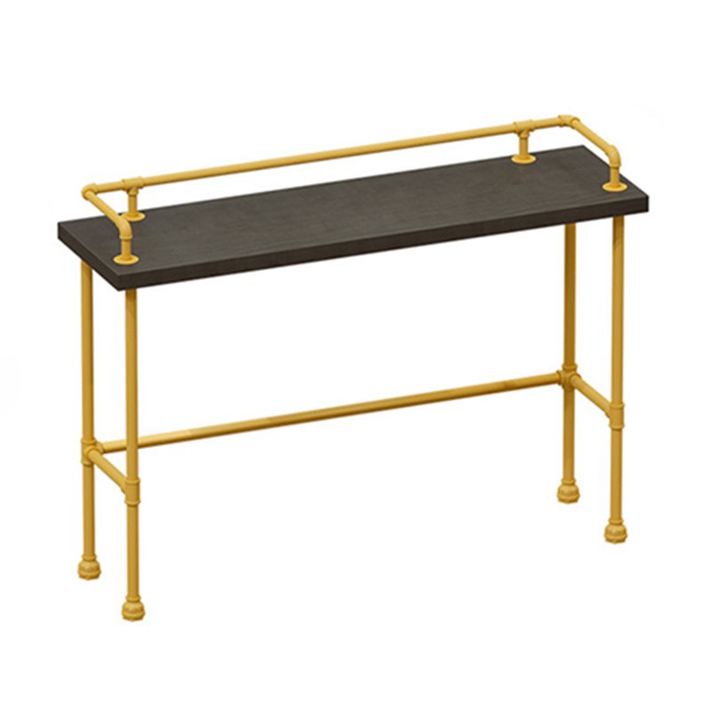 Trestle Rectangle Counter Set 1/2/4 Pieces Industrial Metal and Wood Pub Dining Set