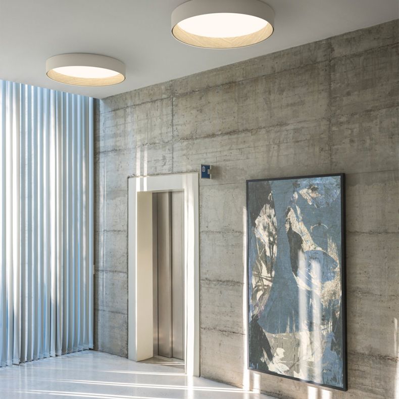 Minimalism Aluminum LED Ceiling Mounted Light Cylinder 1-Light Flush Light for Living Room