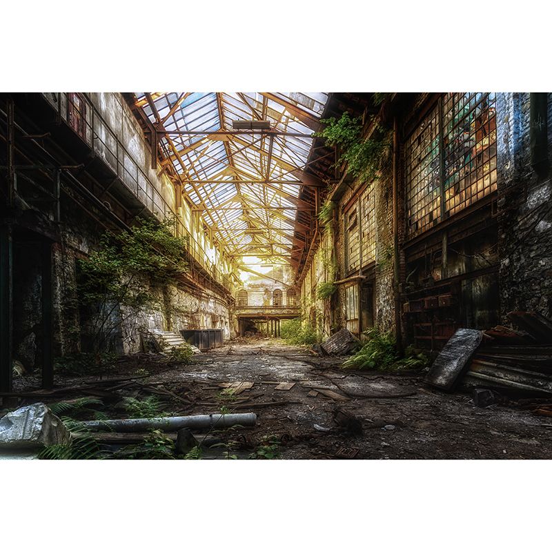 Industrial Style Extensive Space Mural Wallpaper Living Room Wall Covering, Customed Size