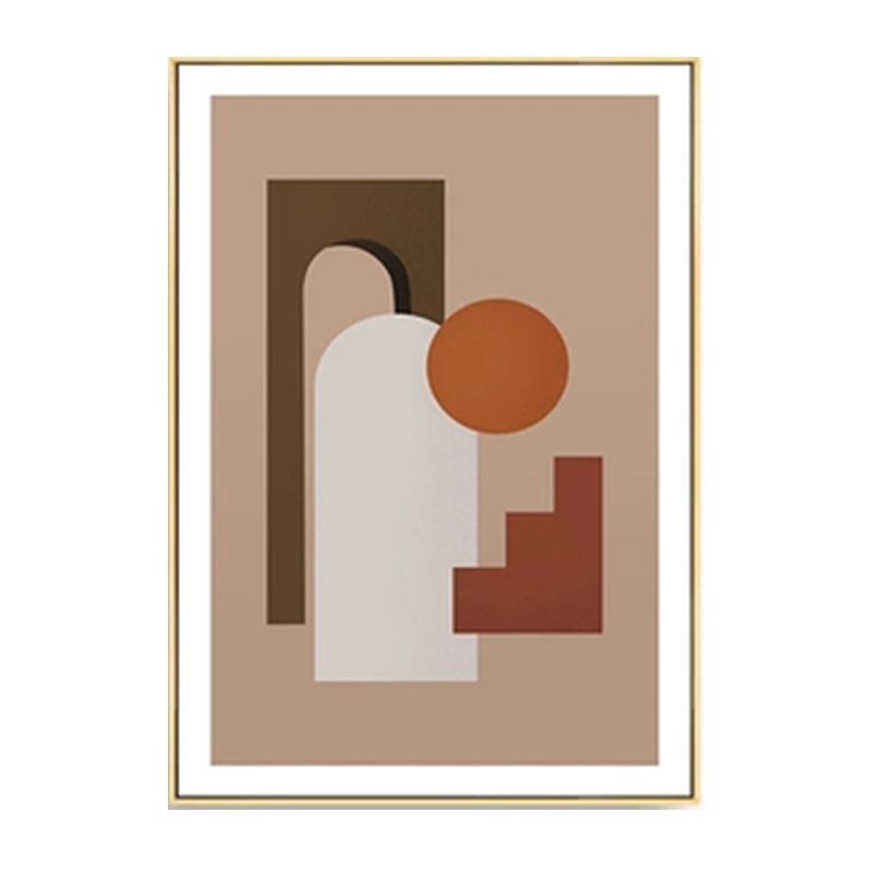 Nordic Still Life Geometric Art Print Pastel Color Textured Wall Decor for Living Room