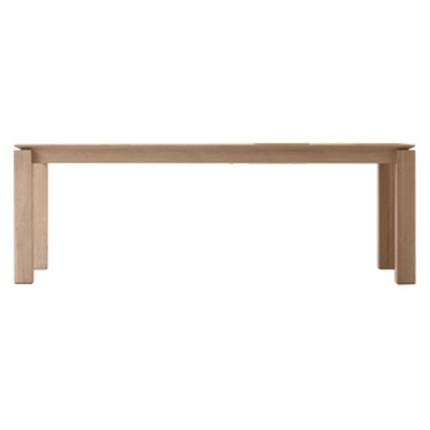 Wood Dining Table Rectangle Modern Table with 4 Legs for Restaurant