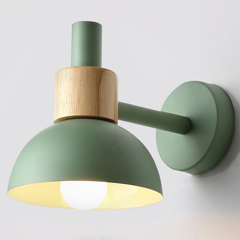 Lámpara de montaje de pared de decoración de macarrones 1 cabezal de estilo nórdico de estilo de estilo para el corredor de cabecera