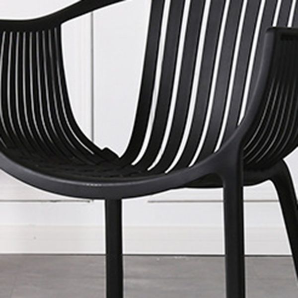 Contemporary Dining Chairs Arm Chair with Plastic Legs for Home