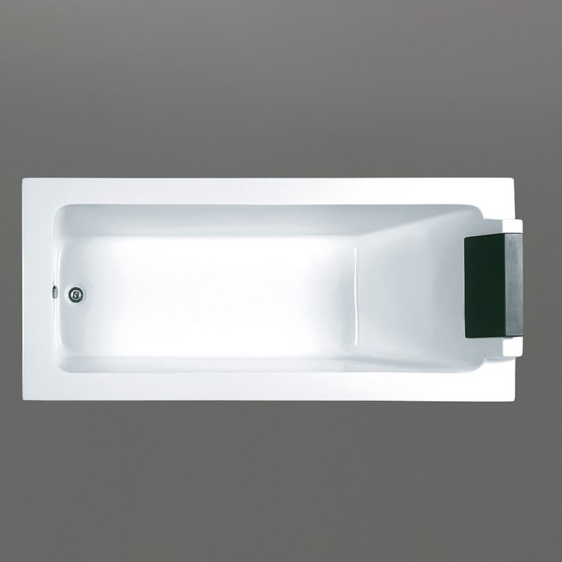 Modern Drop-in Acrylic Bathtub Internal Drain White Soaking Tub