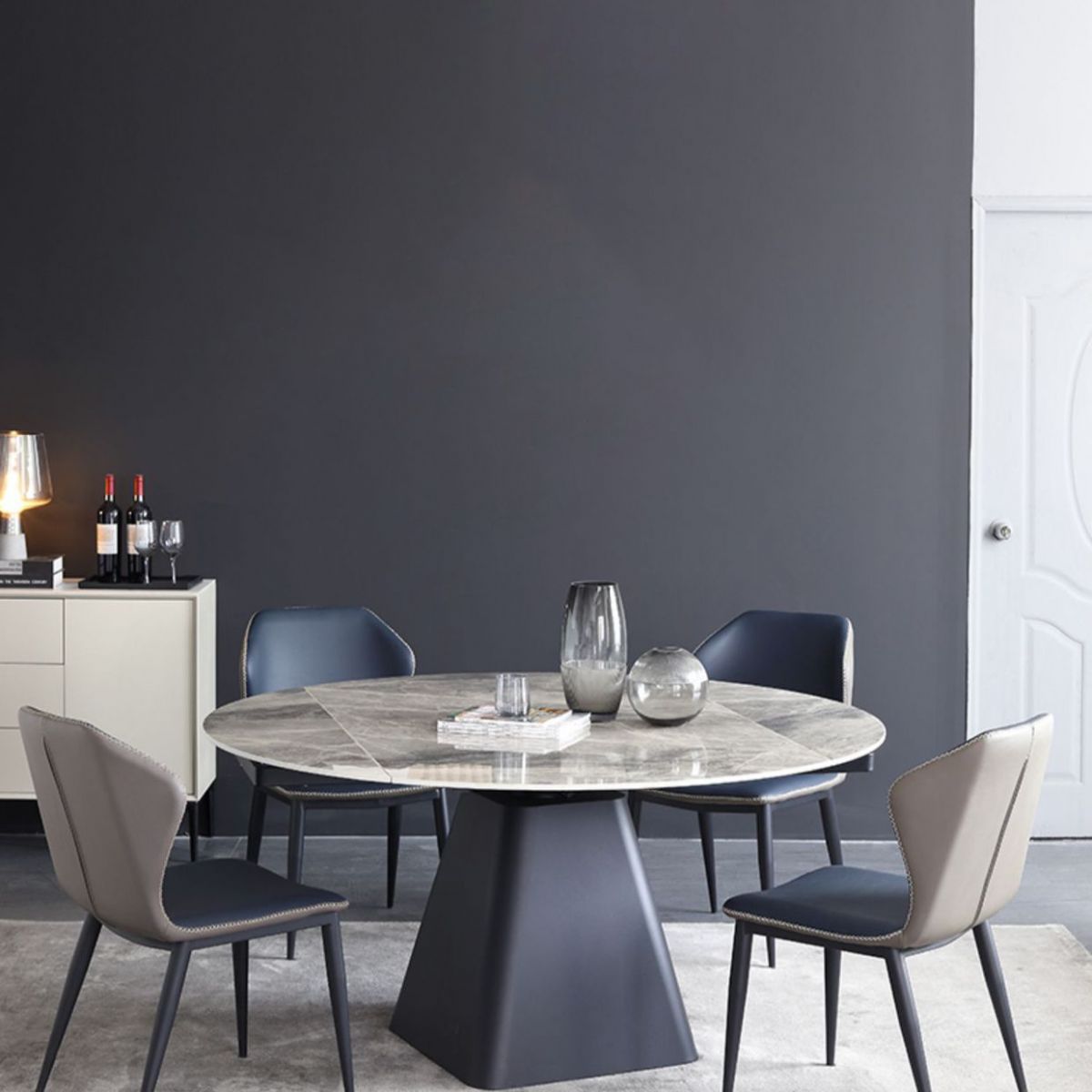 Modern 1/4/5/7 Pieces Dining Room Set Round Dining Room Table Set