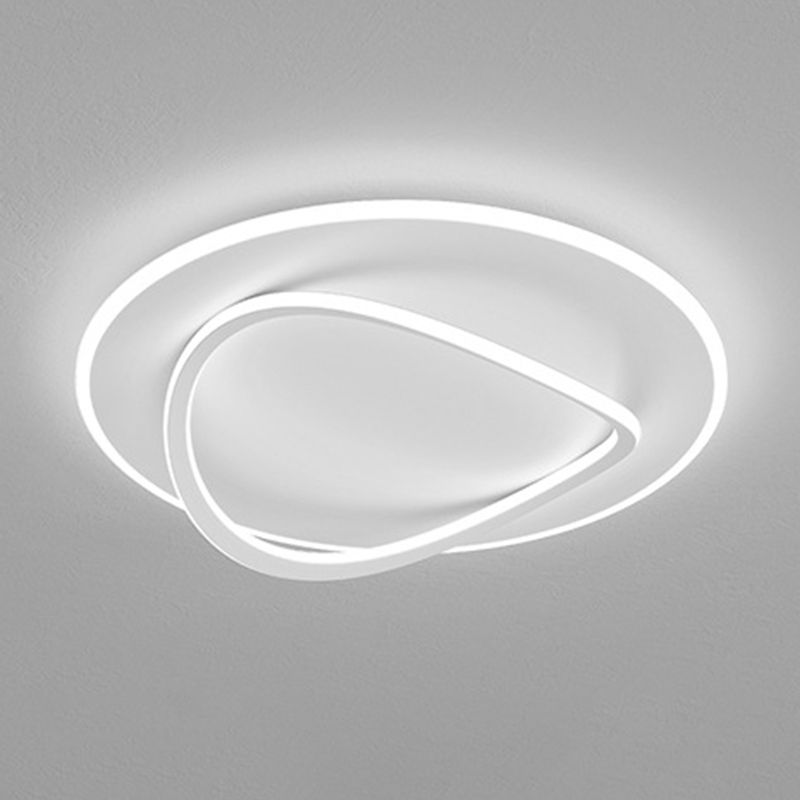 Contemporary Flush Mount Lighting LED White Ceiling Light for Bathroom