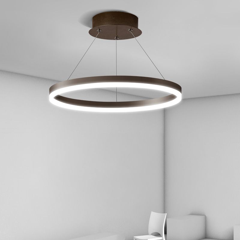 Forme de roue Métal Pendre Luminure de style moderne 1 Light Hanging Lightture