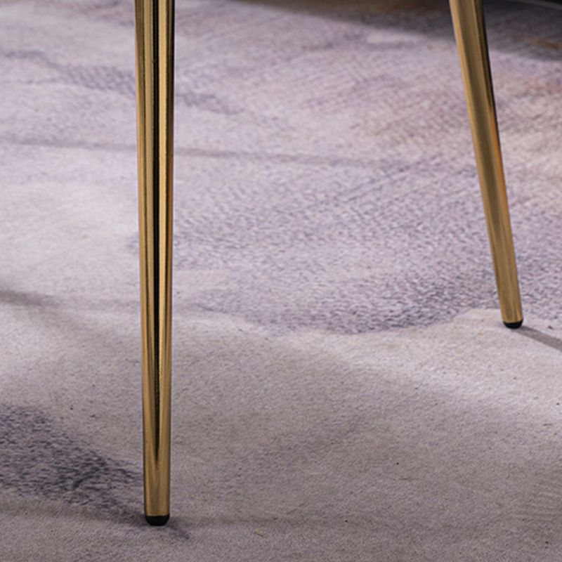 Modern Rectangle Wooden Top Coffee Table with 4 Iron Legs 1 Piece