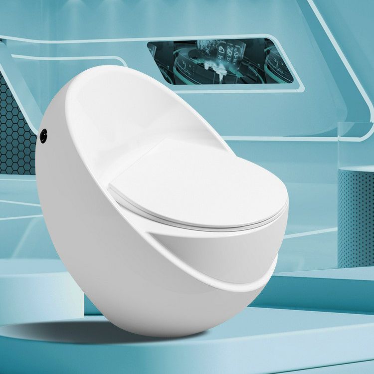 Modern Skirted Toilet Floor Mounted One Piece Flush Toilet with Toilet Seat