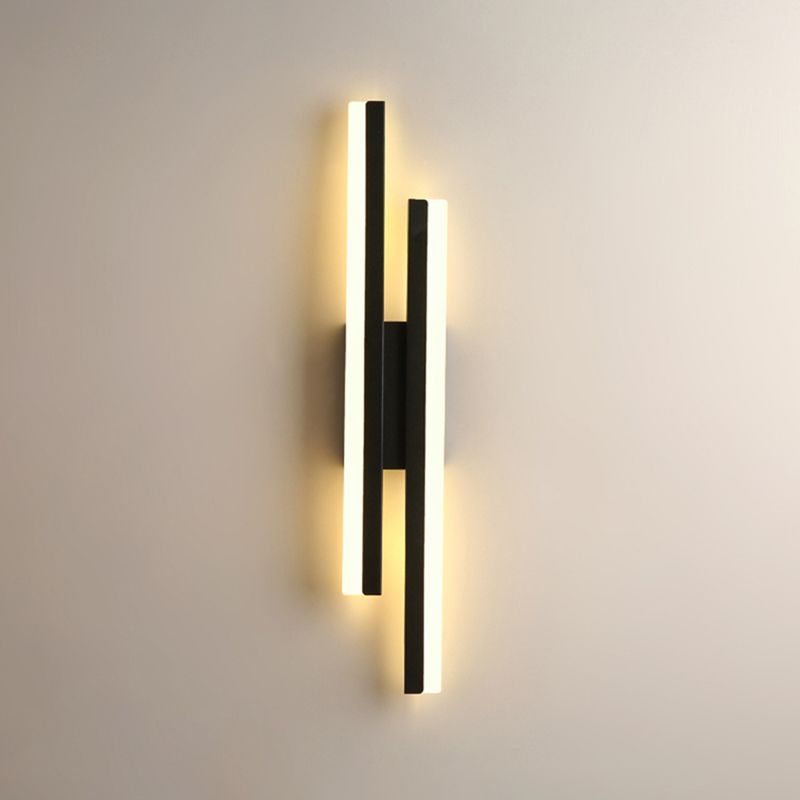 Contemporary Style Metal Wall Light Geometric LED Wall Sconce for Living Room