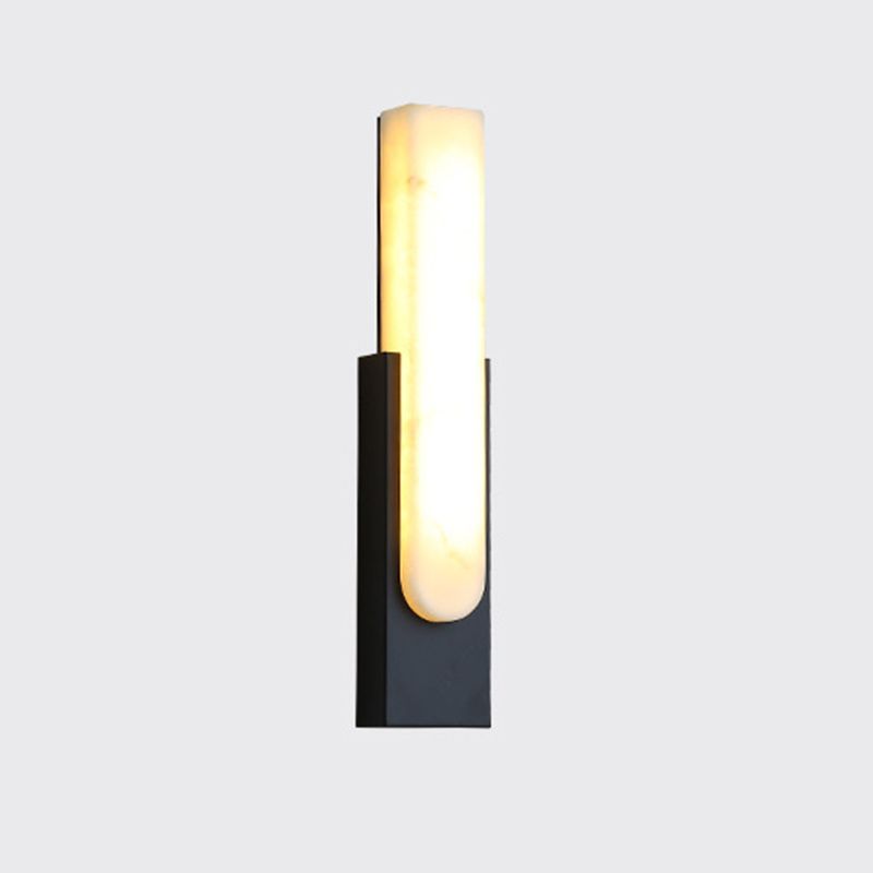 Rectangle Wall Mounted Light Fixture Contemporary Simplicity Stone Wall Lights for Corridor
