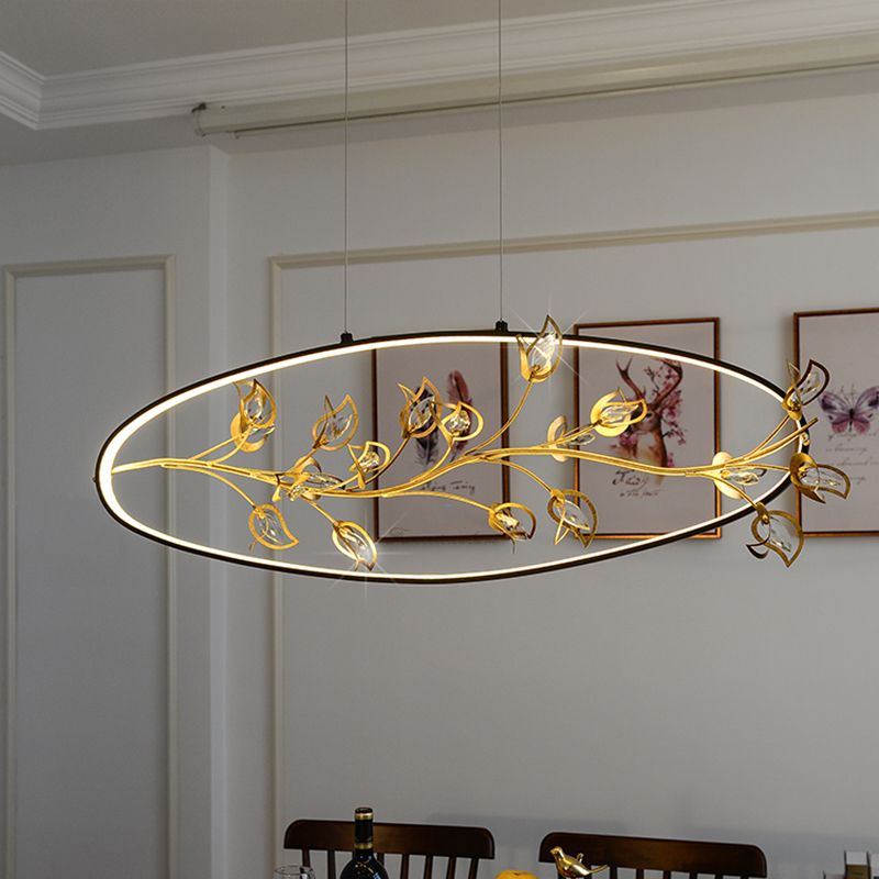 Rama de oro Cosco Luz de techo Modernismo Flea de lámpara de araña LED de oro