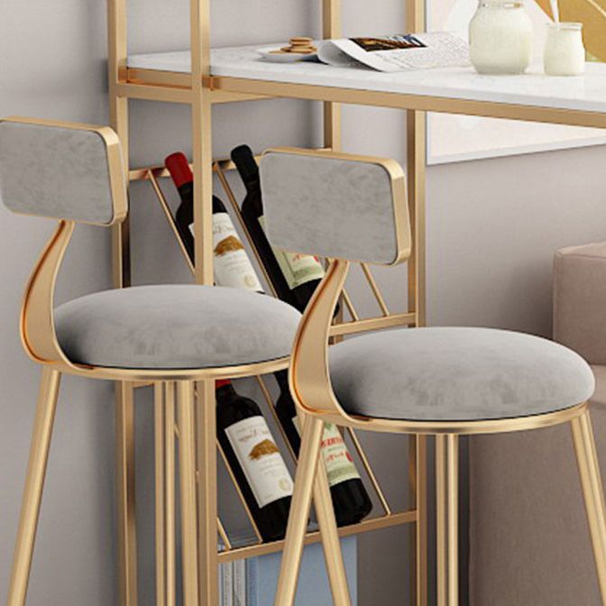 1/2/3 Pieces Marble Bar Table Set Matte Finish Bar Stool and Table Set