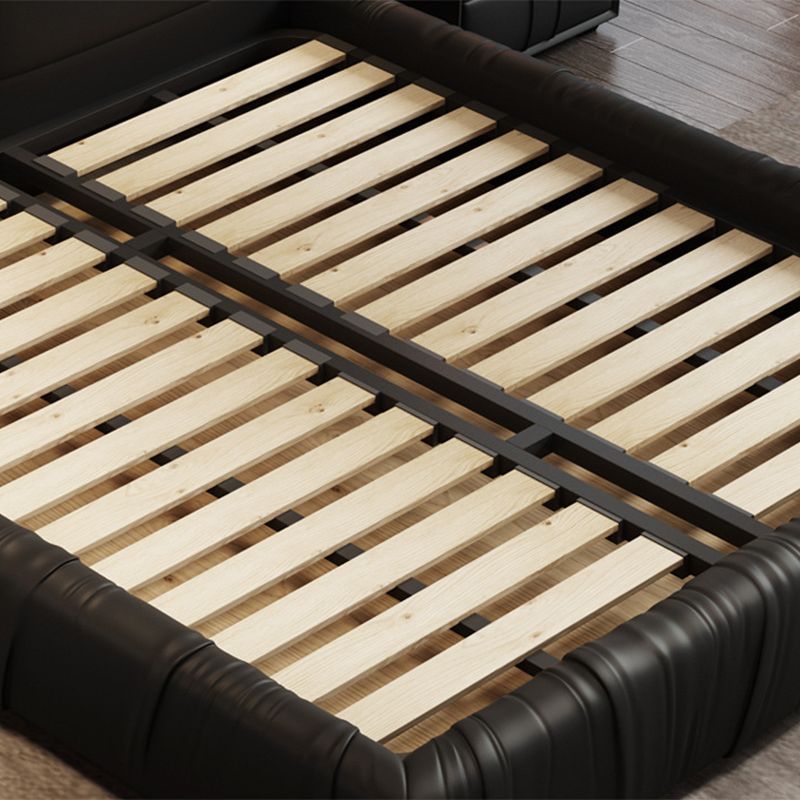 Contemporary Solid Wood with Headboard Rectangular Panel Bed Frame