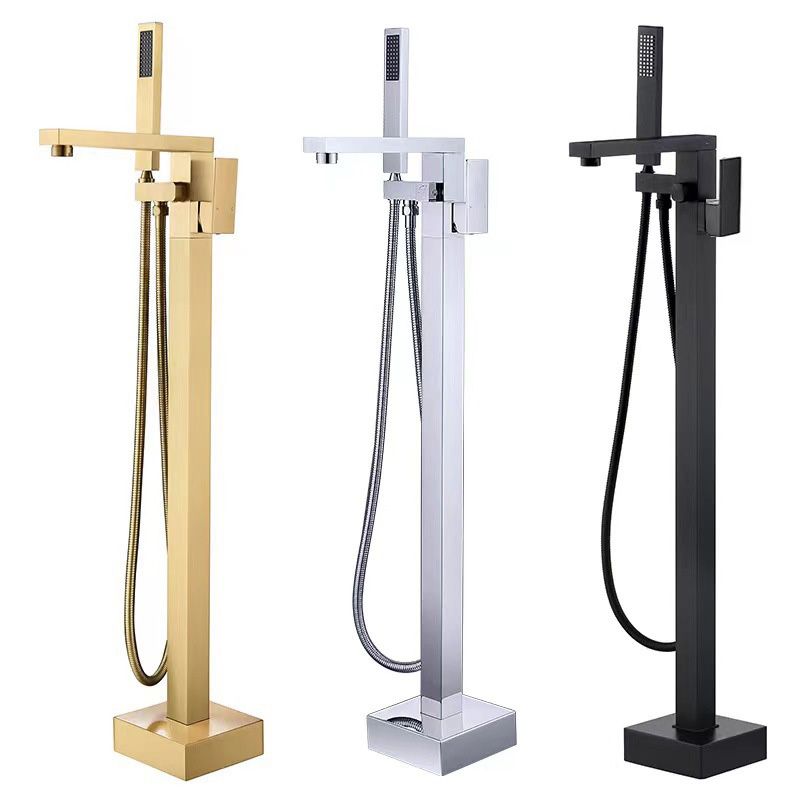 Modern Floor Mounted Freestanding Faucet 1-Handle Fixed Bath Filler Trim