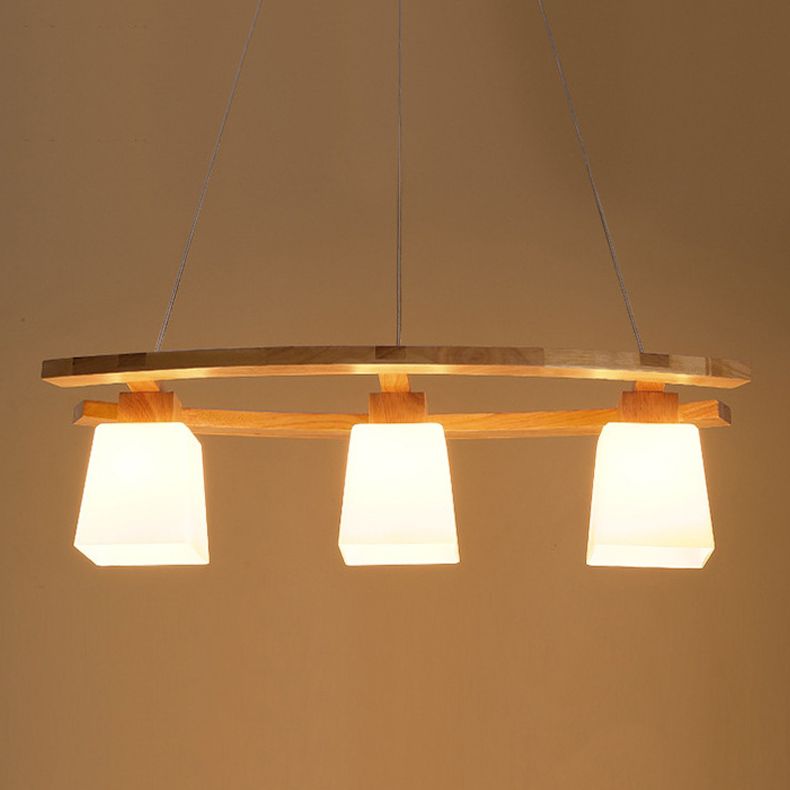 Drei Kopfdecke Kronleuchter nordisch modernes Glas Esszimmer Anhänger Licht