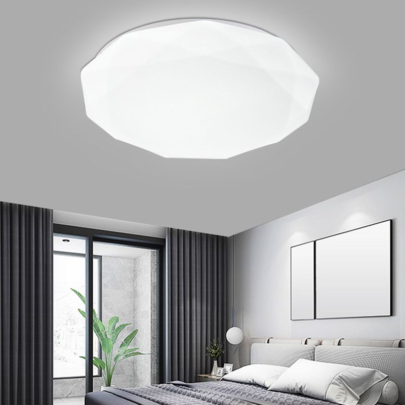 White LED Ceiling Light Modern Ceiling Mount Light with Acrylic Shade for Balcony