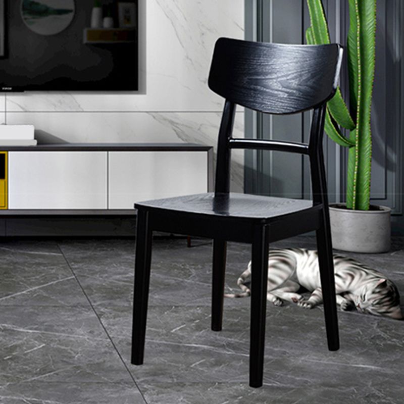 Wood Kitchen Dining Side Chair Contemporary Open Back Dining Side Chair