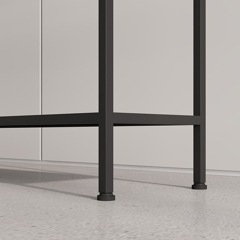 Modern Open Back Bookshelf Horizontal Metal Bookcase with Shelves