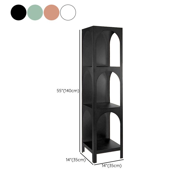 13.78" W Scandinavian Antique Finish Shelf Bookcase Metal Book Shelf with Shelves